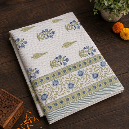 Blue Blossom- Waffle towel