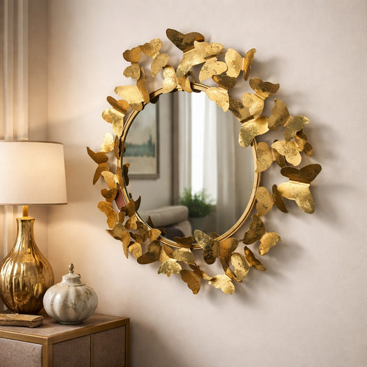 Luxe Butterfly Oval Mirror