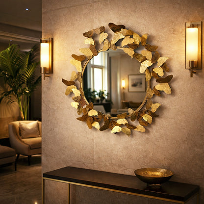 Luxe Butterfly Oval Mirror